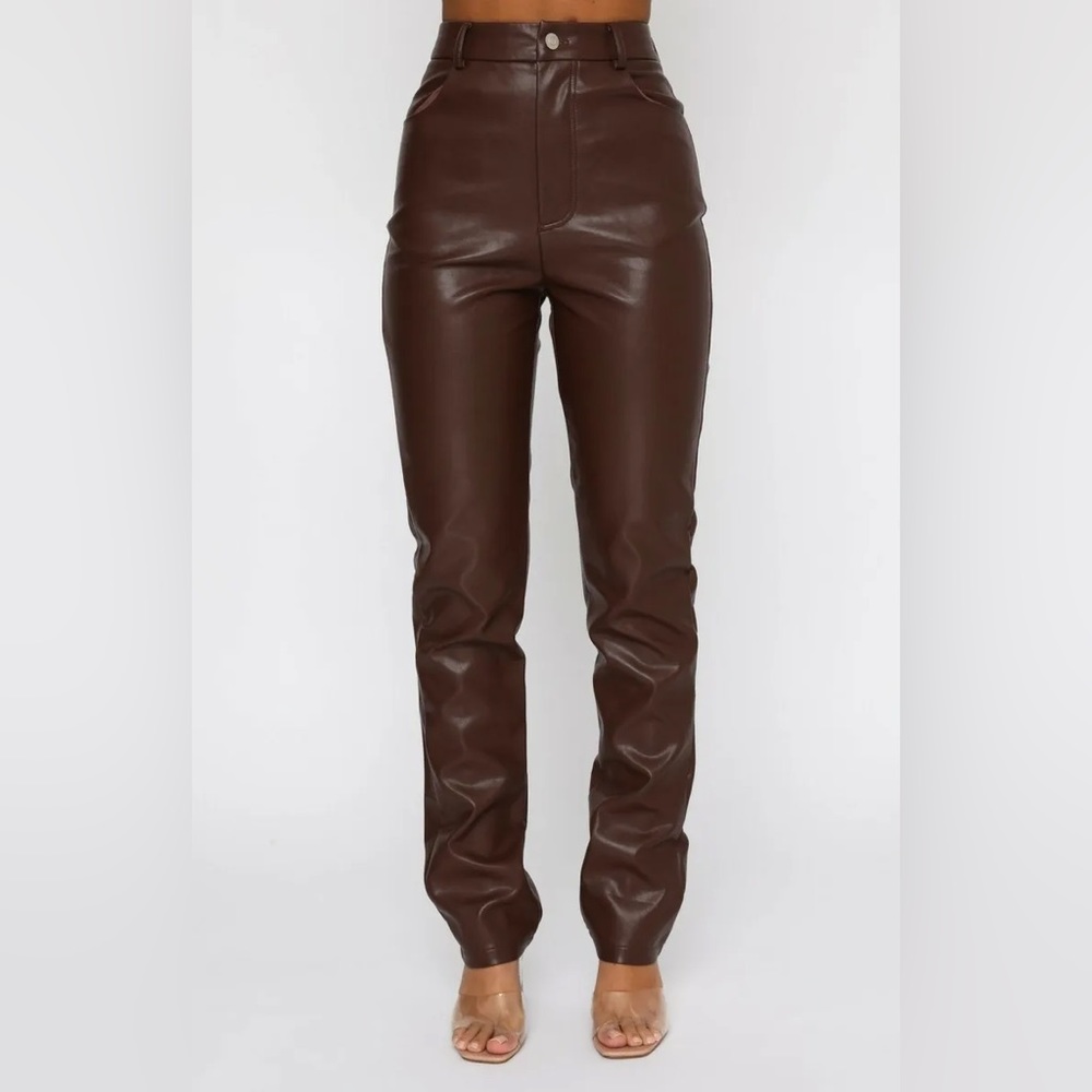 You’ve got it pants, White Fox Brown Leather Pants